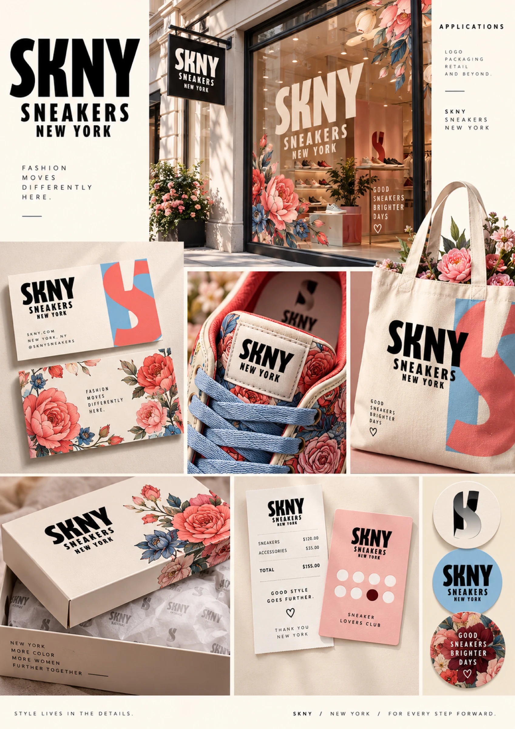 SKNY sneakers New York Branding mockups